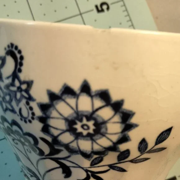 J G Meakin Blue White Floral Teacup Nordic Vintage Ceramic Cup - Picture 13 of 13